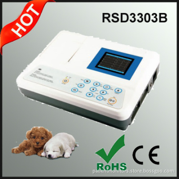 3 Channels ECG Machine for Veterinary Horses, Dogs, Cats, Chickens